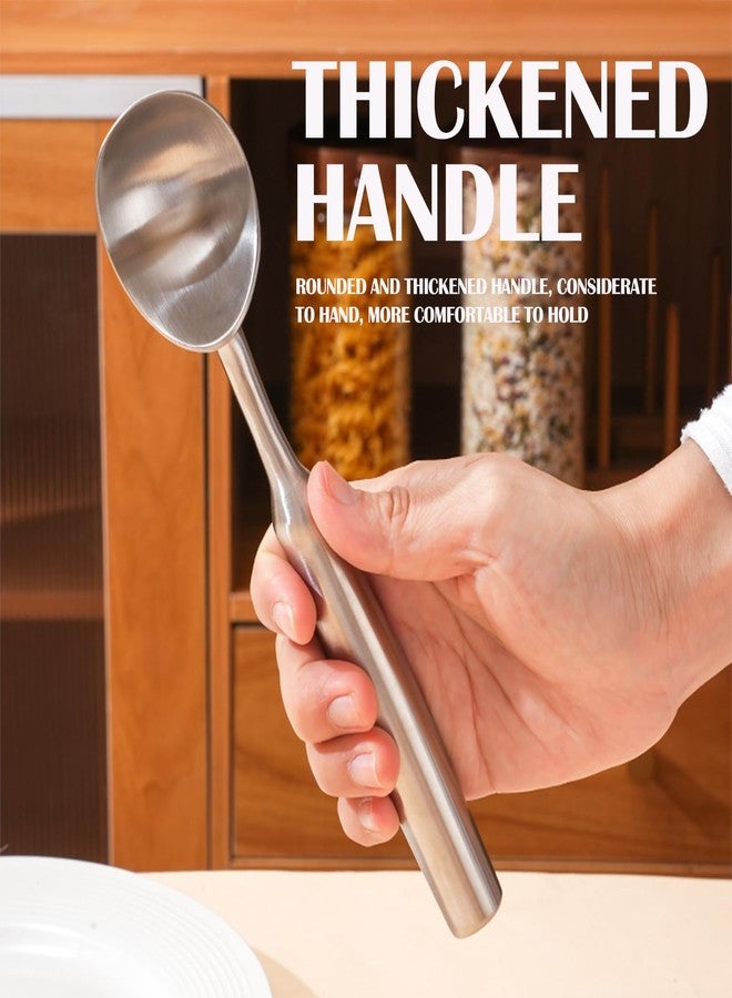 Ceoyiler Stainless Steel Ice Cream Scoop, Heavy Duty, Ergonomically Designed Handle for Comfort, Ice Cream Scoop for Gelato, Sorbet, Fruit, Dishwasher Safe, Silver, 1 Count - Image 2